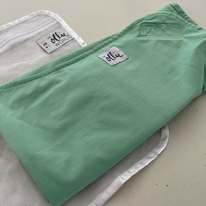 Mint Green Ollie Baby Swaddle with Dust Laundry Bag